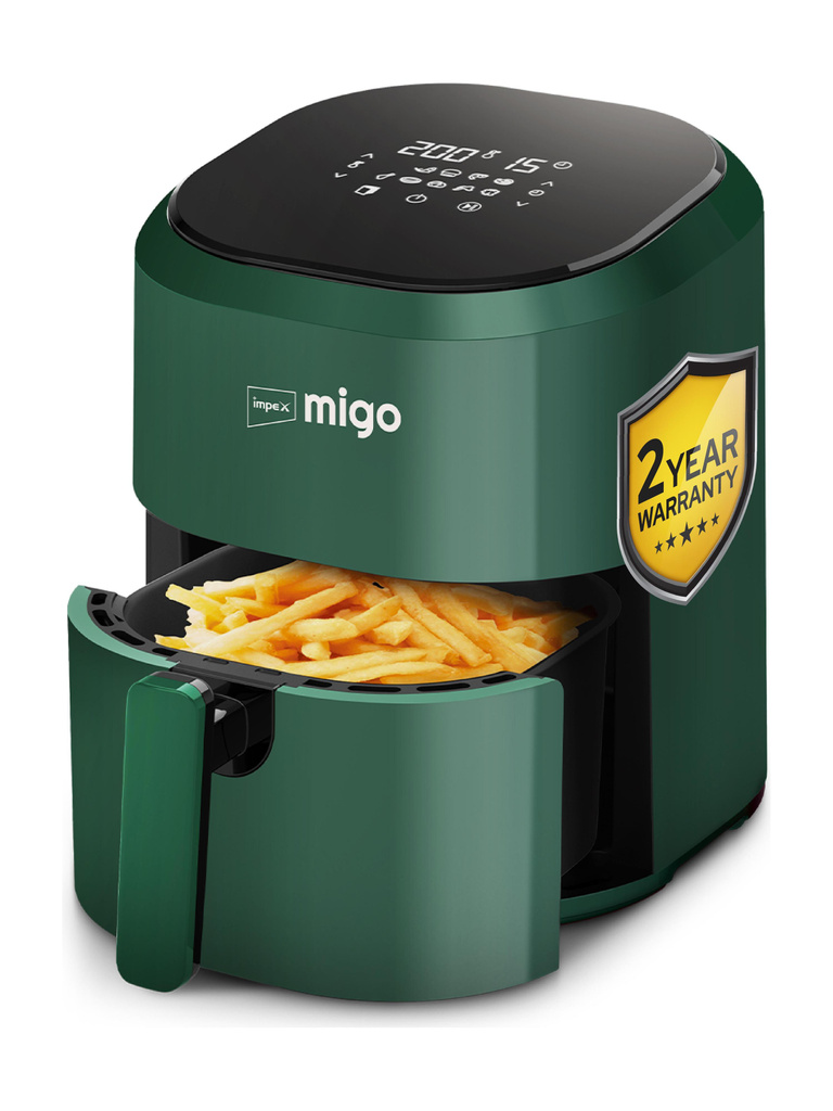 Nutrifry Smart 7 in 1 Function, Uses up to 90% Less Fat 1200 W, Cyclonic Air Flow Cooking, Smart Touch Display (Green) Air Fryer (4.5 L)