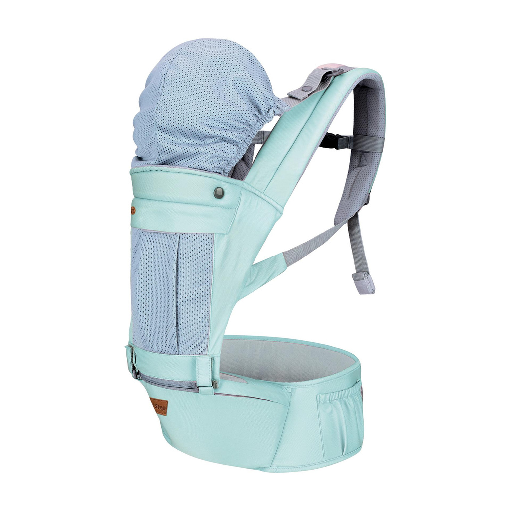 5 In 1 Hip Seat Baby Carrier - Blue Baby Carrier (Light Blue, Hip Carry)