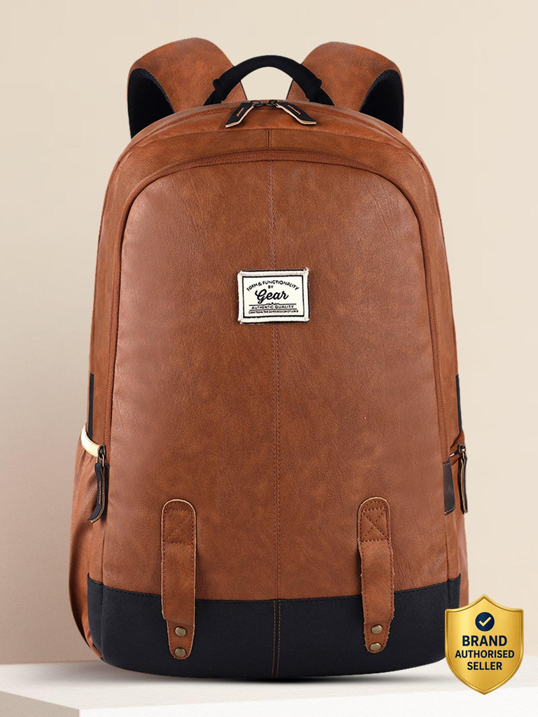Gear Classic Leather without Anti Theft 28 L Laptop Backpack