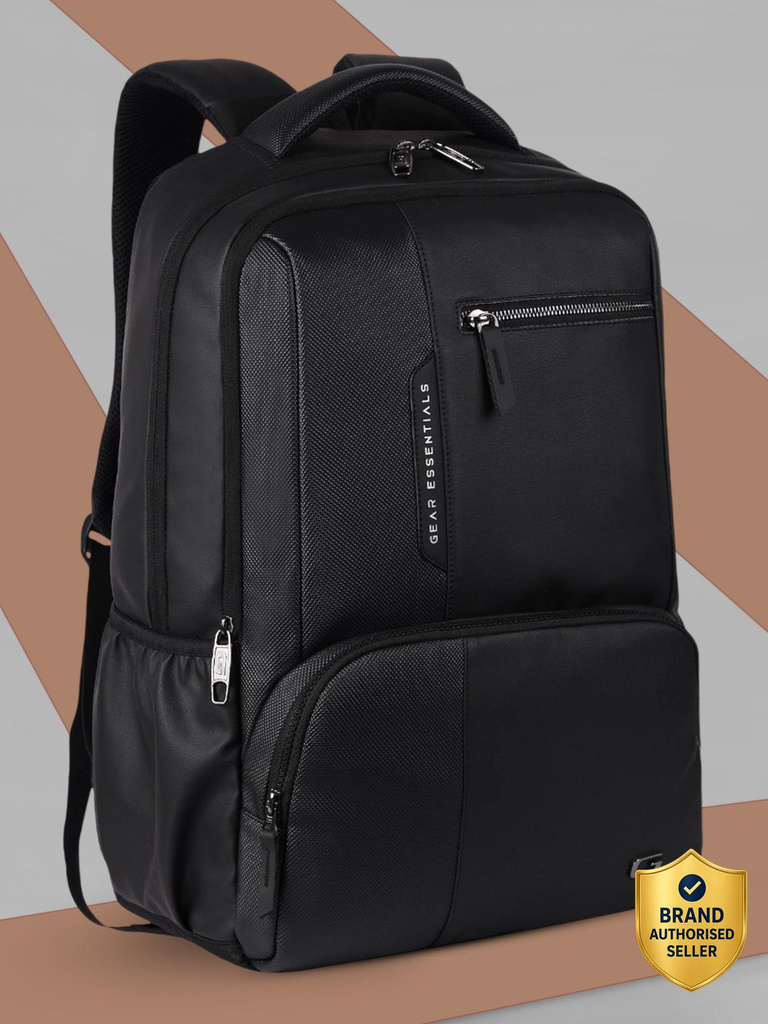 gear vintage 2 anti theft faux leather 31 l laptop backpack