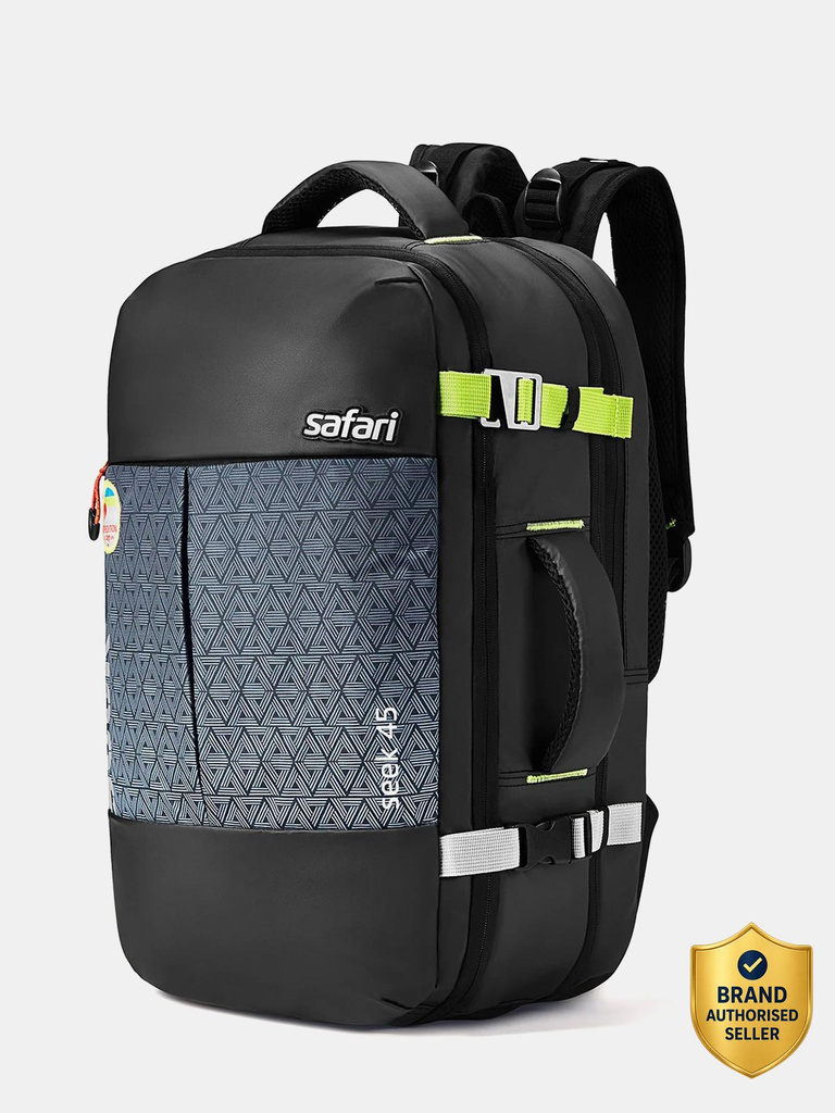 safari seek expandable unisex suitcase compartment 45 l large laptop backpack
