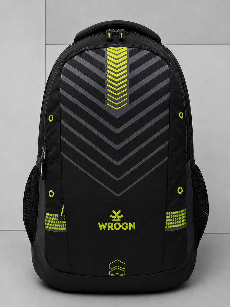WROGN Large 45 L Laptop Backpack Unisex Zipster with USB Port, Rain Cover (Black) 45 L Laptop Backpack