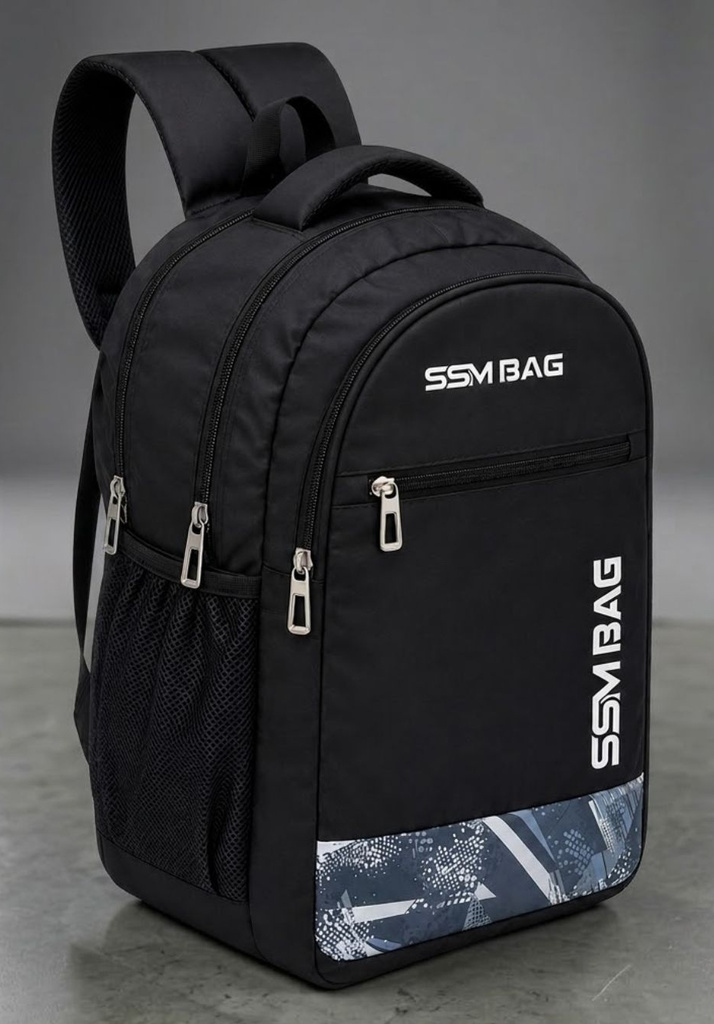 SSMBAG Black print 30 L Laptop Backpack