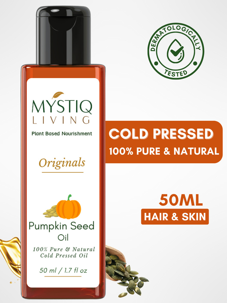 Pumpkin Seed Oil - 100% Pure Cold Pressed for Hair, Skin and Body (50 ml)