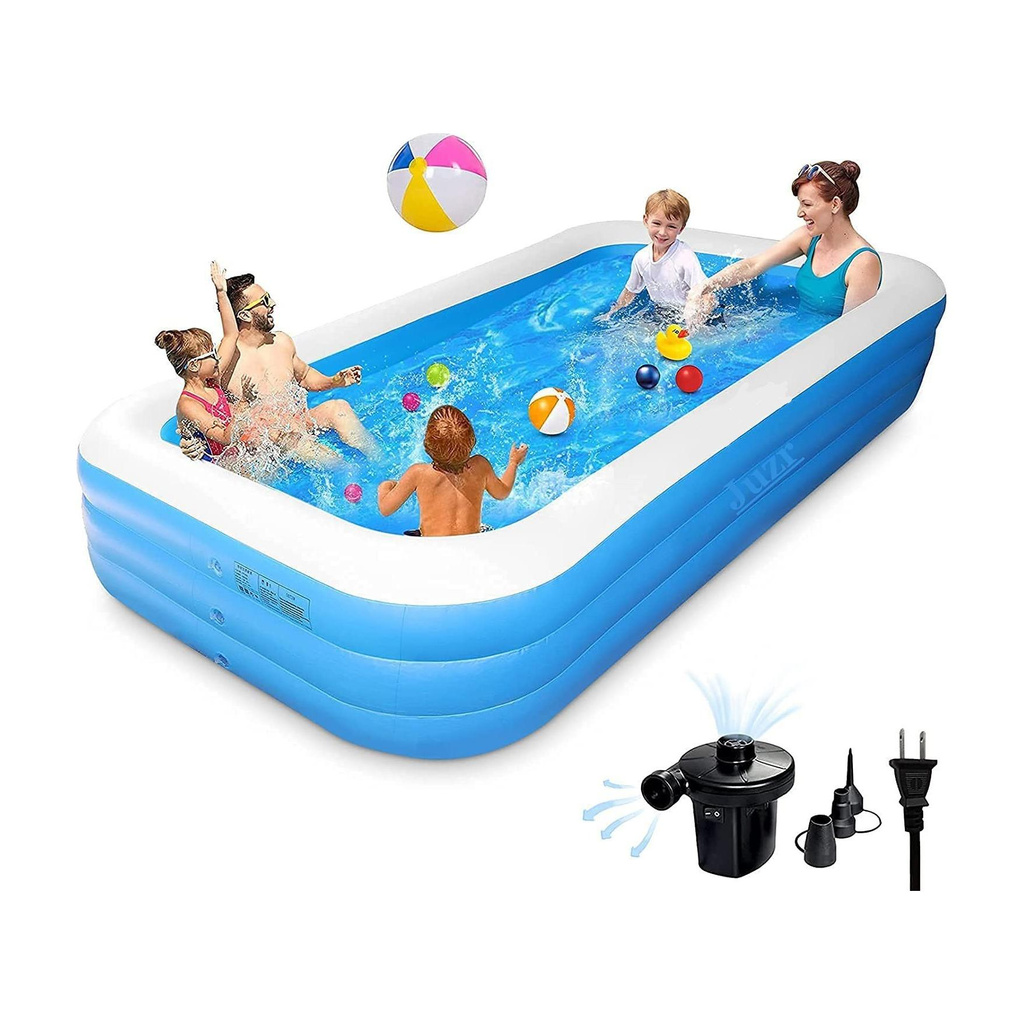 Pool Inflatable Bath Tubs for Kids & Adults Spa 8.5 Feet Inflatable Swimming Pool (Blue)