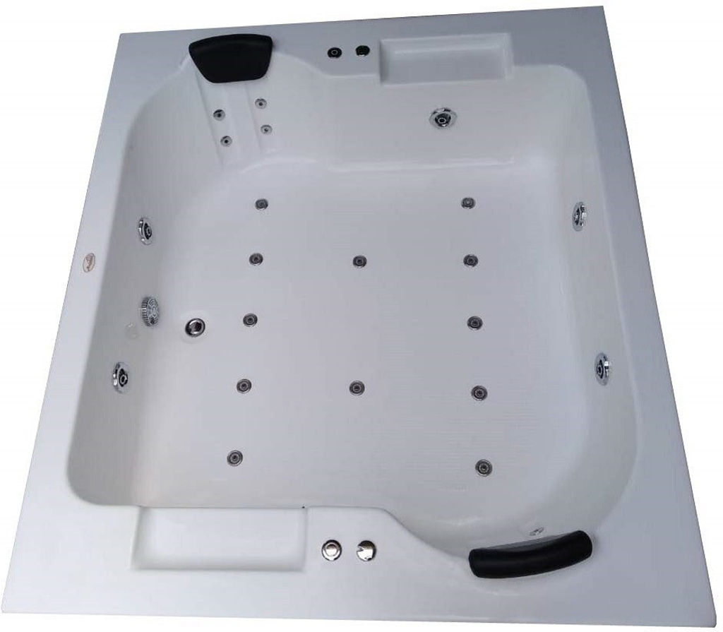 Innovation 6 Ft Jacuzzi Bathtub with Bubble Bath and Back Massage- White Free-standing Bathtub (100 or Above L)