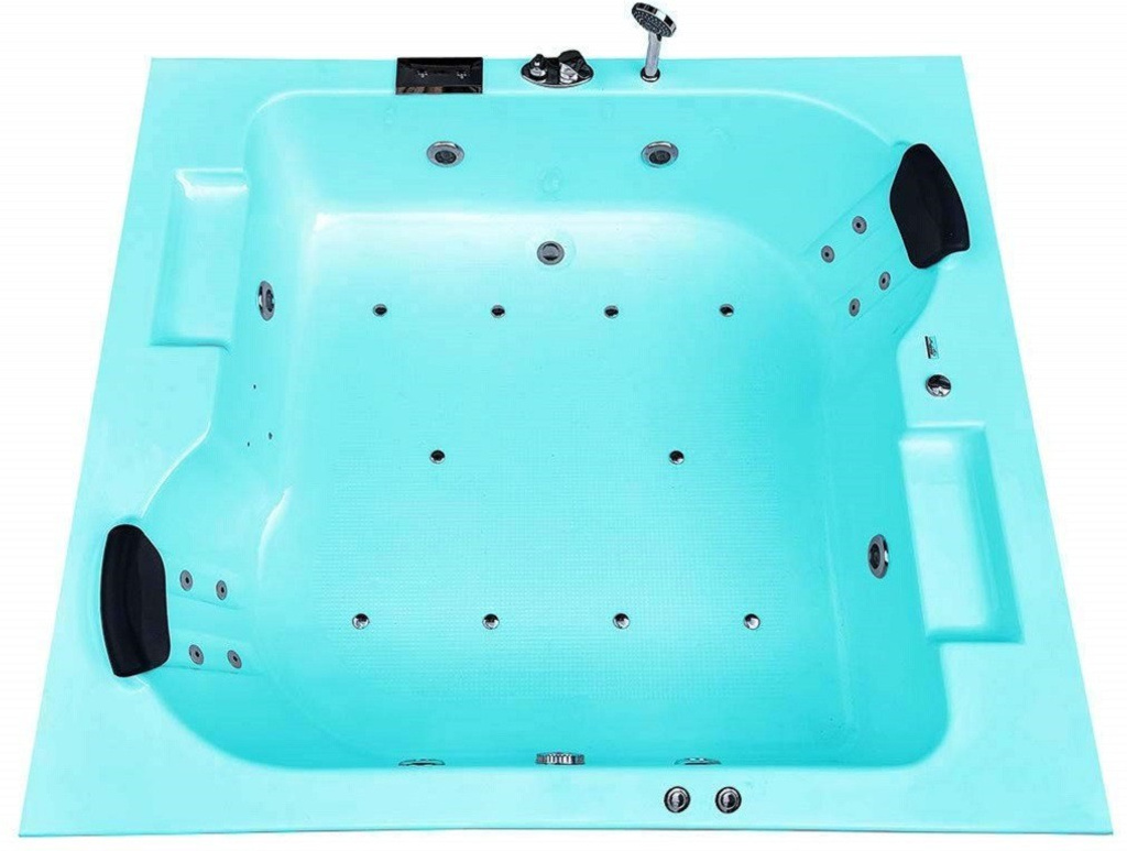 Innovation 6 Feet Combi-Massage Acrylic Bathtub - Cyan Blue Free-standing Bathtub (100 or Above L)