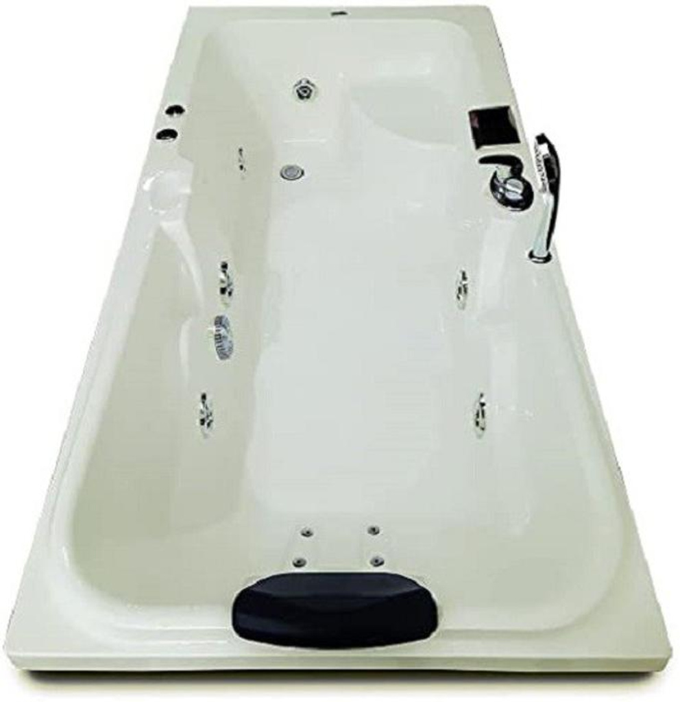 Ceaser 6 Ft Jacuzzi with Back Massage, Filler System & Side Panel Free-standing Bathtub (100 or Above L)