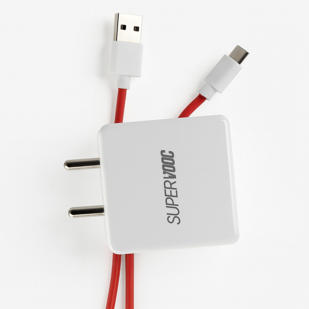 CLAT 100 W SuperVOOC 7.3 A Wall Charger for Mobile with Detachable Cable