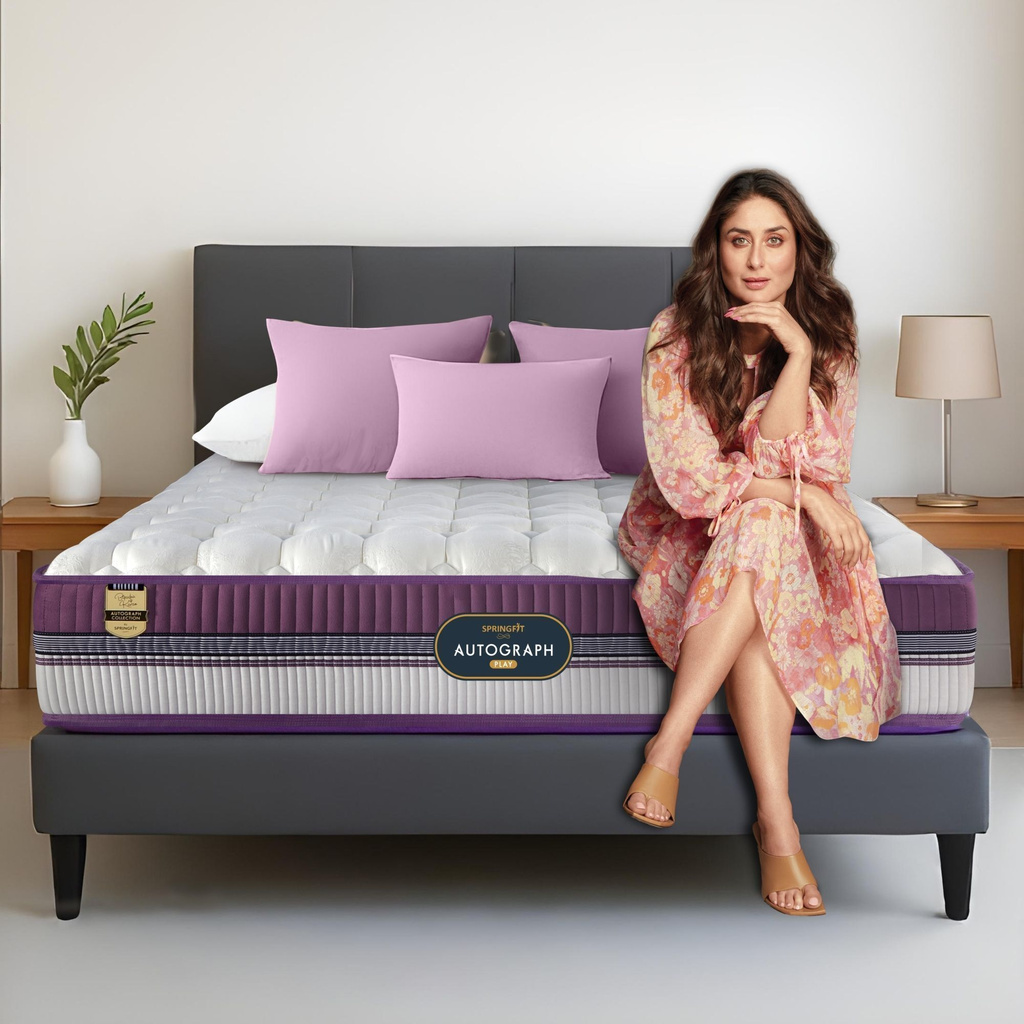 springfit autograph play orthopedic 5 zoned natural latex 9 inch queen memory foam mattress