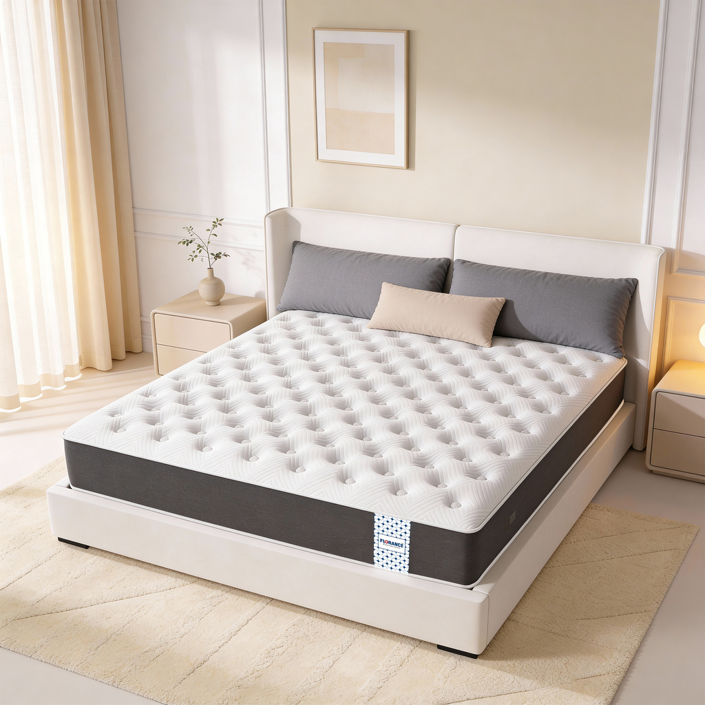 Premium hard & soft dual comfort flip 8 inch King High Resilience (HR) Foam Mattress (L x W: 72 inch x 72 inch)