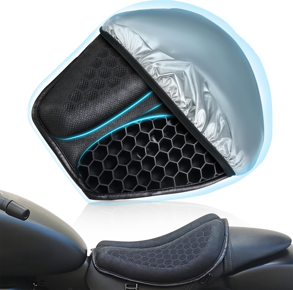 Gel Seat Cushion for Bike and Motorcycle for Long Rides Single Bike…