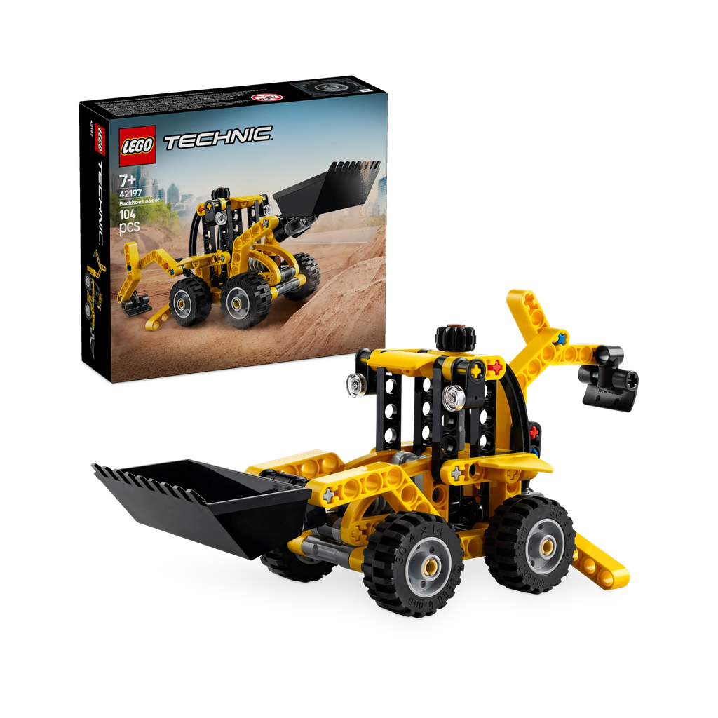 LEGO Technic Backhoe Loader Construction Toy Vehicle Set 42197 (104 Blocks)
