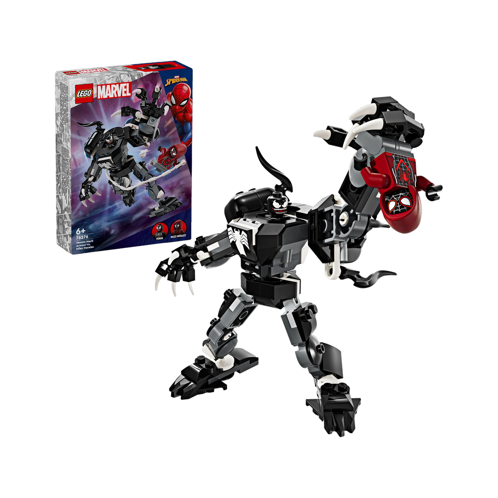 lego marvel venom mech armor vs miles morales 76276 134 pieces