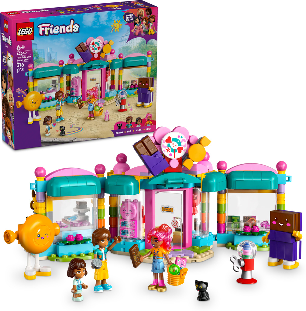 LEGO Friends Heartlake City Candy Store Pretend-Play Set, Role-Play Toy 42649