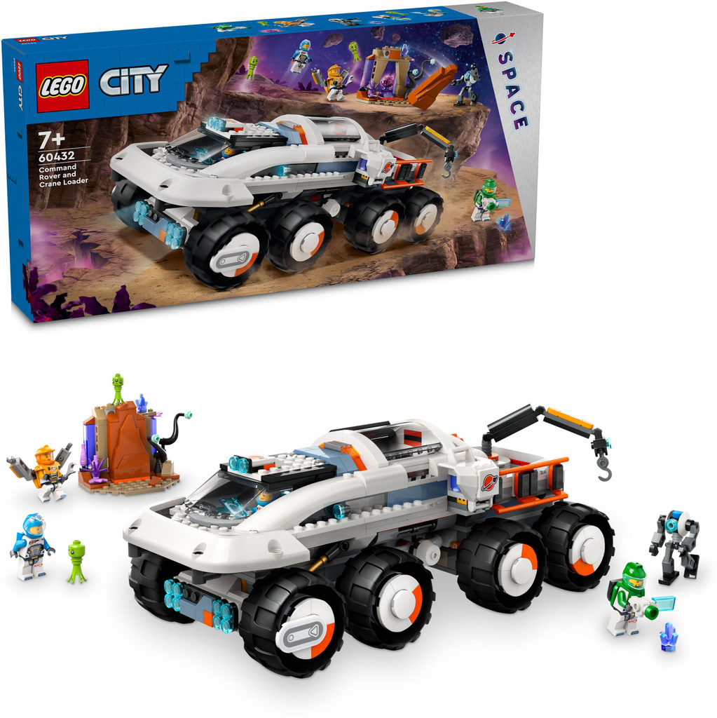 City Command Rover and Crane Loader Toy 60432 ( 758 Pieces) (Multicolor)