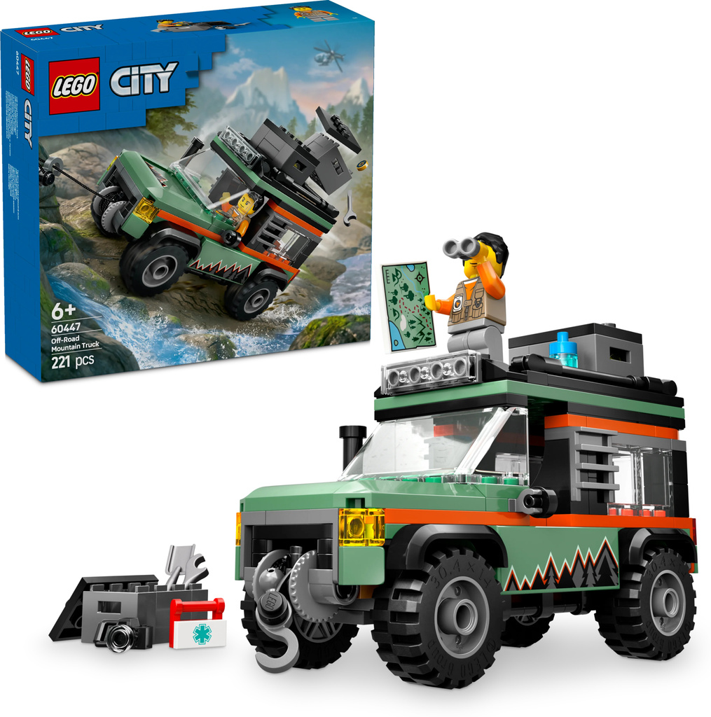 LEGO City Off-Road 4x4 Mountain Truck Adventure Toy 60447 (221 Blocks)