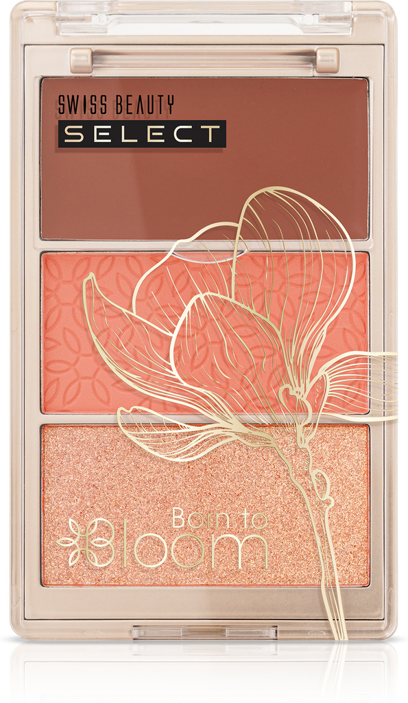 Select Born To Bloom 3-in-1 Blush & Highlighter with Vitamin E | Buildable (Coral Blossom)
