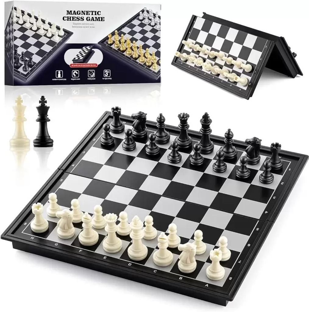 bestie toys travel chess set mini foldable pocket size magnetic folding educational board games