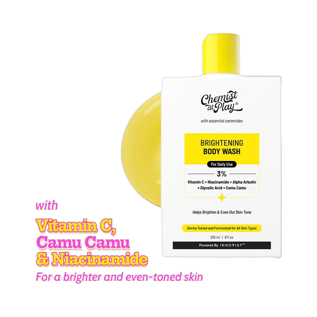 chemist play brightening body wash 3 vitamin c niacinamide shower gel women men