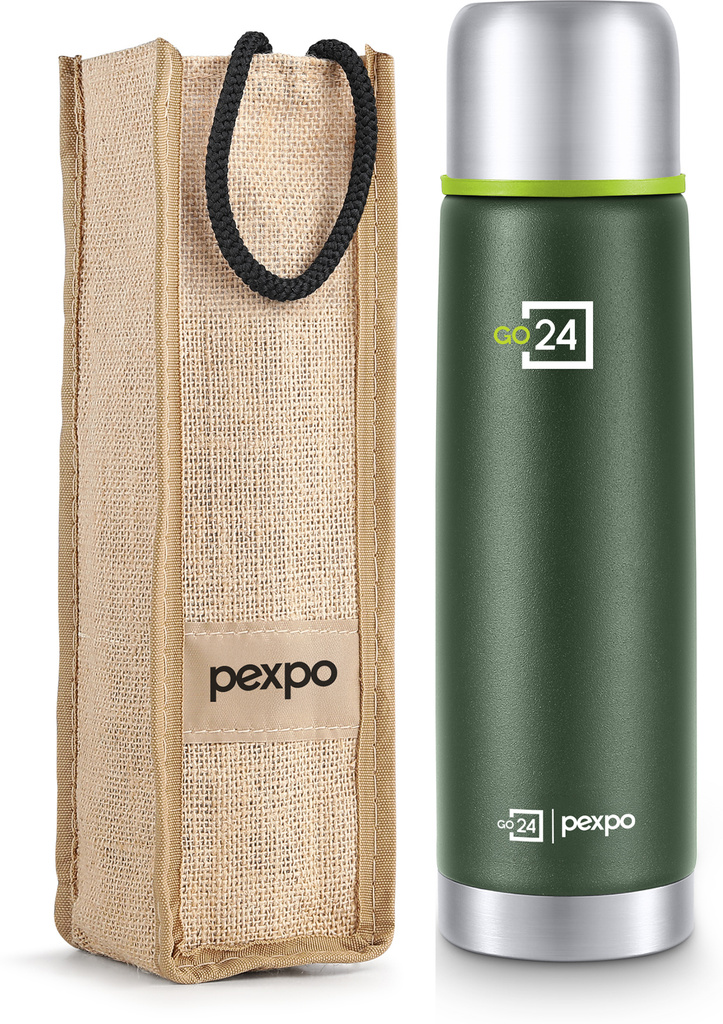 go24 stainless steel water bottle isi certified hot cold jute bag flamingo 500 ml flask