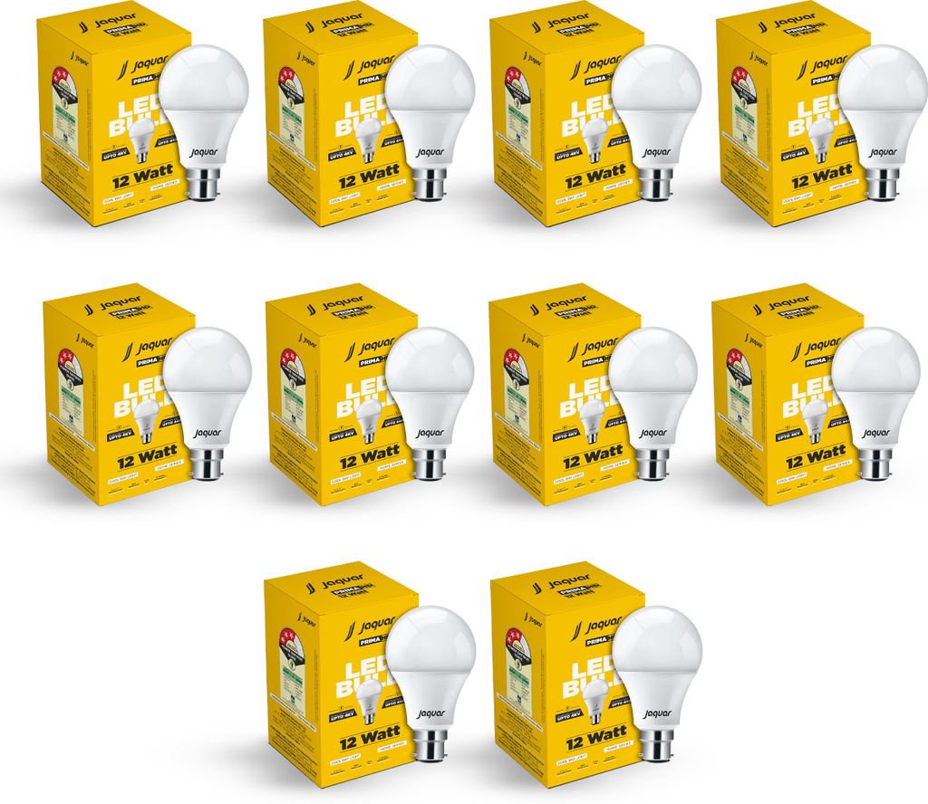 12 W Basic Standard B22 LED Bulb (White, Pack of 10)