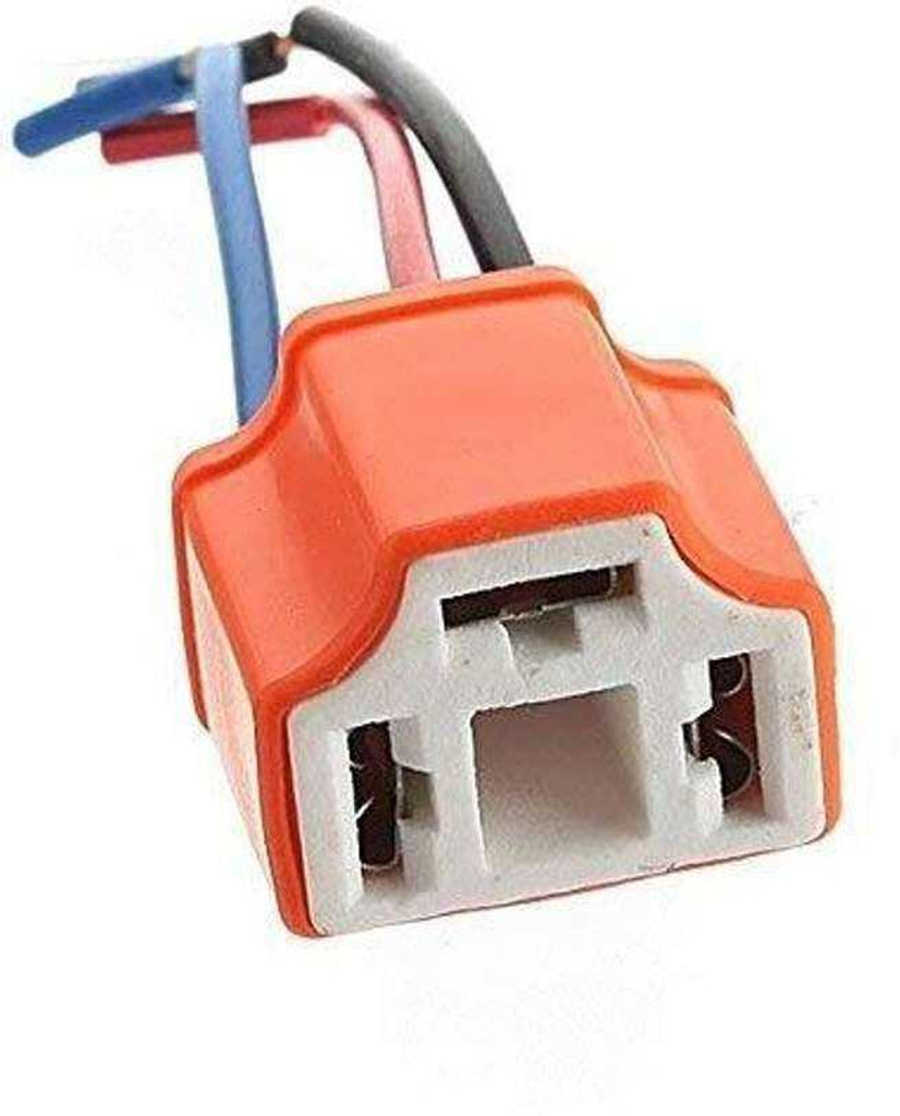 H4 Head Light Bulb 3Pin Ceramic Head Light Bulb Holder Car Bulb Holder (Pack of1)