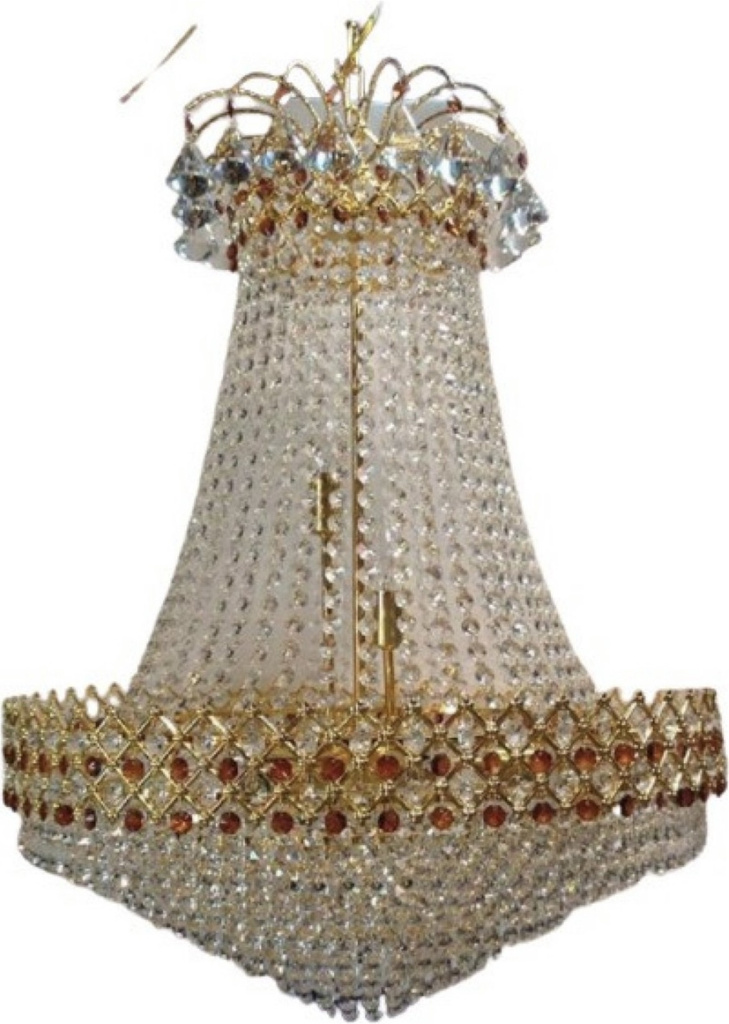 energia red golden color crystal 480mm jhumar hanging light ceiling lamp chandelier