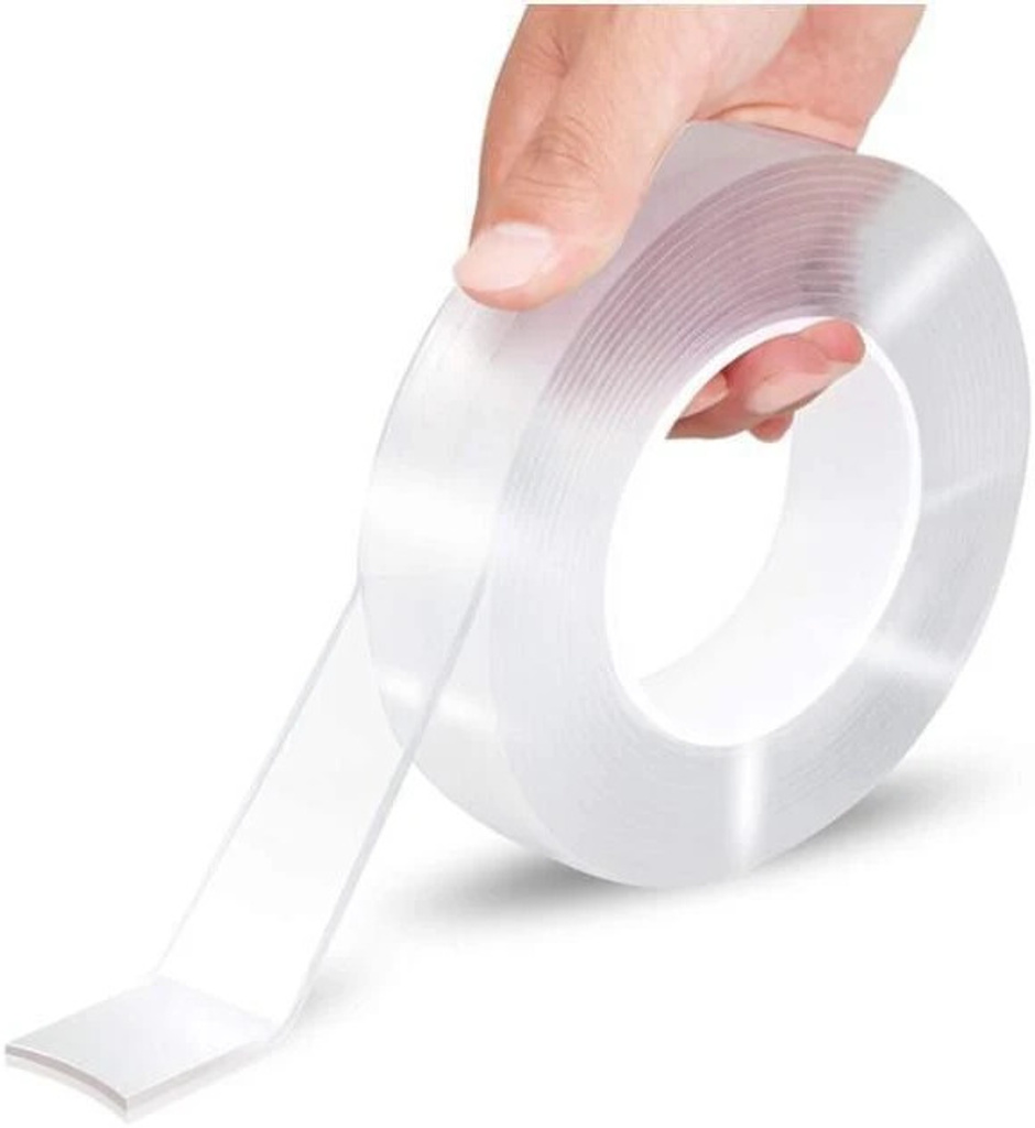 remeka double sided tape heavy duty multipurpose removable traceless mounting adhesive washable reusable strong sticky strips gel grip tape 3 meter magic manual