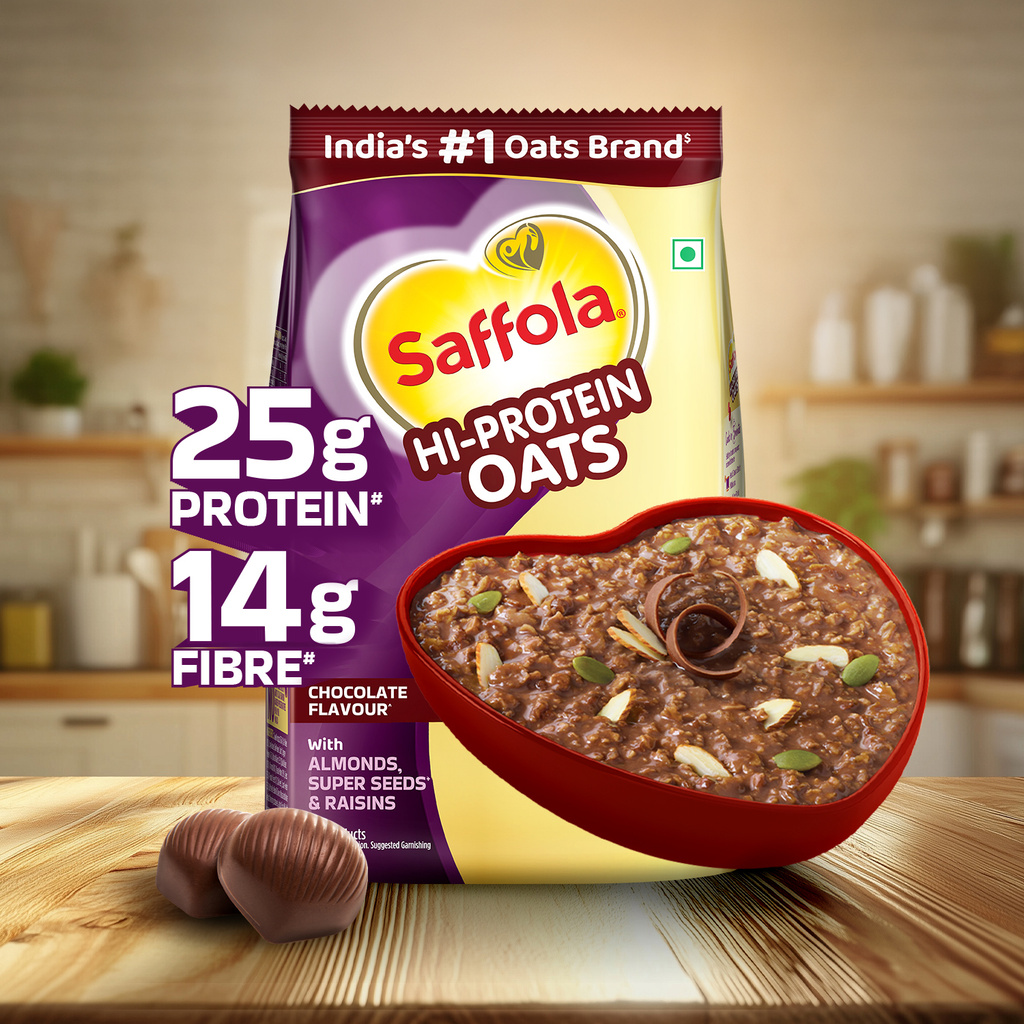 Hi-Protein Oats, 25g High Protein & 14g Fibre, with Almonds,Raisin & Super seeds Pouch (1 kg)