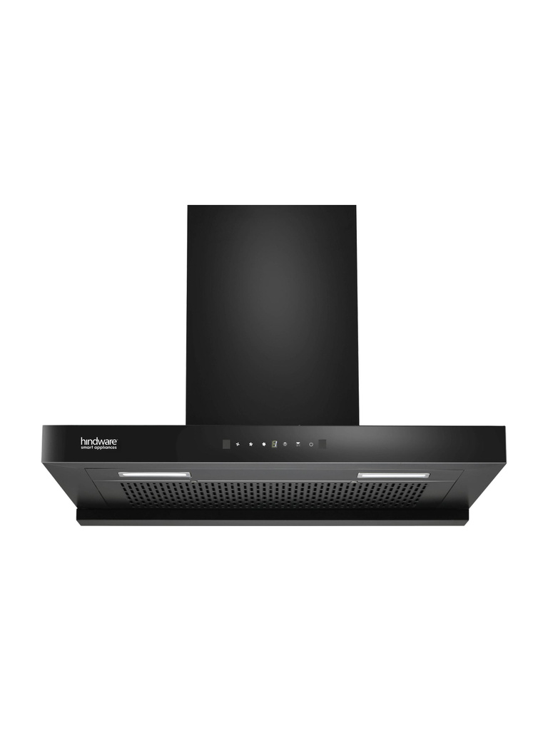 Hindware Smart Appliances Regina 90 cm 1300 CMH 90 cm T-Shape Filterless Touch Control, Motion Sensor Energy Efficient LED Light Powerful Suction Auto Clean Chimney