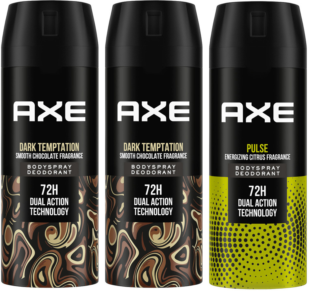 axe two pack dark temptation 150 ml one pulse deodorant