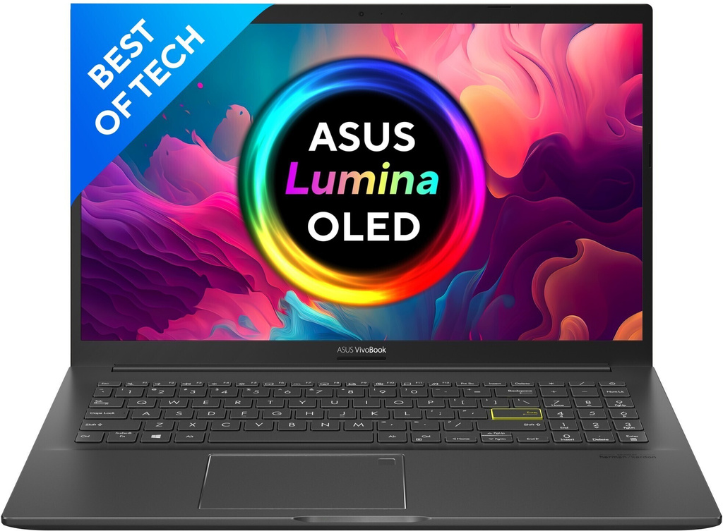 ASUS VivoBook K15 OLED AMD Ryzen 5 Hexa Core 5500U - (16 GB/512 GB SSD/Windows 11 Home) KM513UA-L512WS Thin and Light Laptop (15.6 Inch, Indie Black, 1.80 kg, With MS Office)