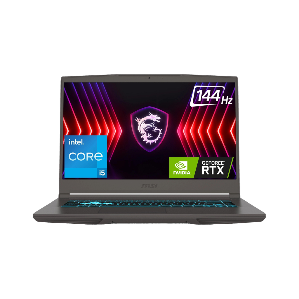 msi thin 15 intel core i5 12th gen 12450h 16 gb 512 gb ssd windows 11 home 4 graphics nvidia geforce rtx 3050 144 hz b12uc 1692in gaming laptop