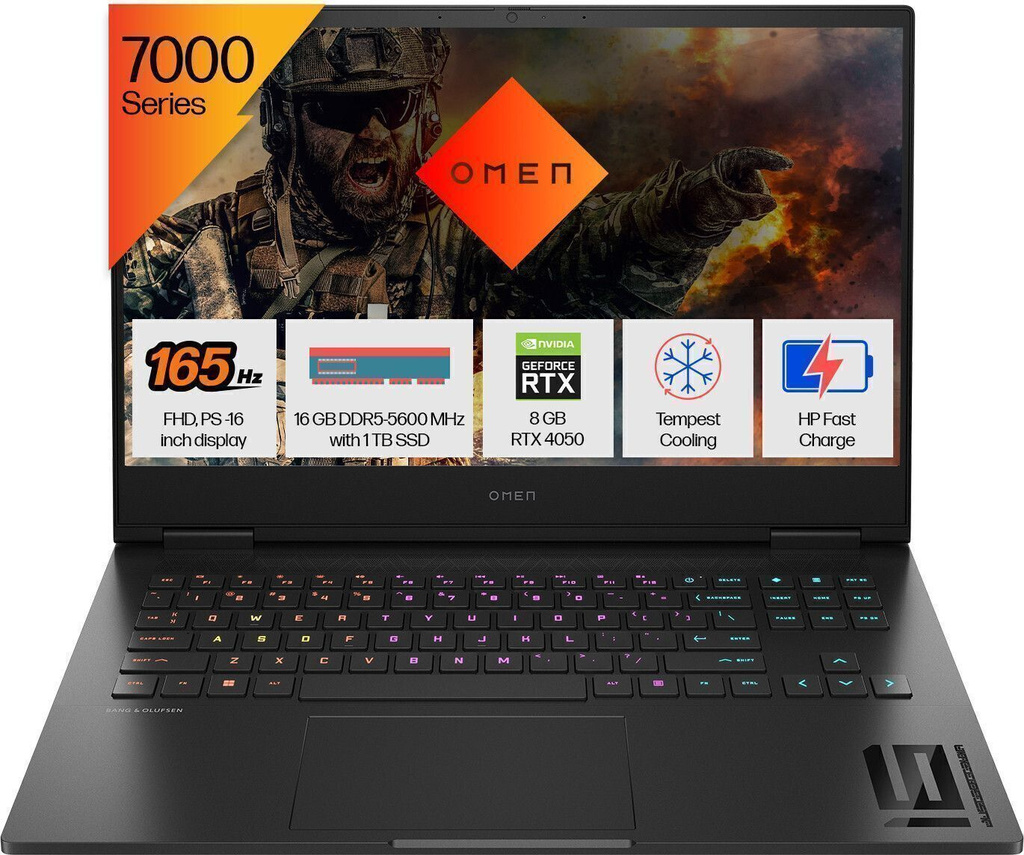 HP Omen AMD Ryzen 7 Octa Core 7840HS - (16 GB/1 TB SSD/Windows 11 Home/6 GB Graphics/NVIDIA GeForce RTX 4050/165 Hz) 16-xd0015AX Gaming Laptop