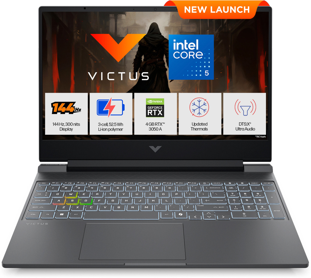 HP Victus(i5 14th Gen) Intel Core 5 210H - (24 GB/512 GB SSD/Windows 11 Home/4 GB Graphics/NVIDIA GeForce RTX 3050) 15-fa2500tx / 15-2497tx Gaming Laptop