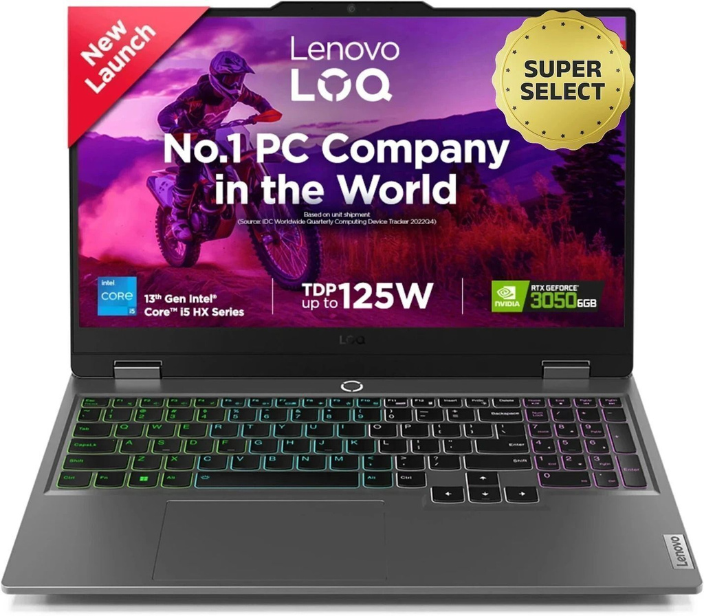 Lenovo LOQ Intel Core i5 13th Gen 13450HX - (16 GB/512 GB SSD/Windows 11 Home/6 GB Graphics/NVIDIA GeForce RTX 3050) LOQ 15IRX9D2 Gaming Laptop