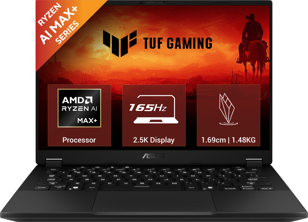 ASUS TUF Gaming A14 (2026) with Office 2024 + M365 Basic, AI PC NPU upto 50TOPS AMD Ryzen AI Max+ - (32 GB/1 TB SSD/Windows 11 Home/AMD Radeon 8060S/165 Hz) FA401EA-RG020WS Gaming Laptop