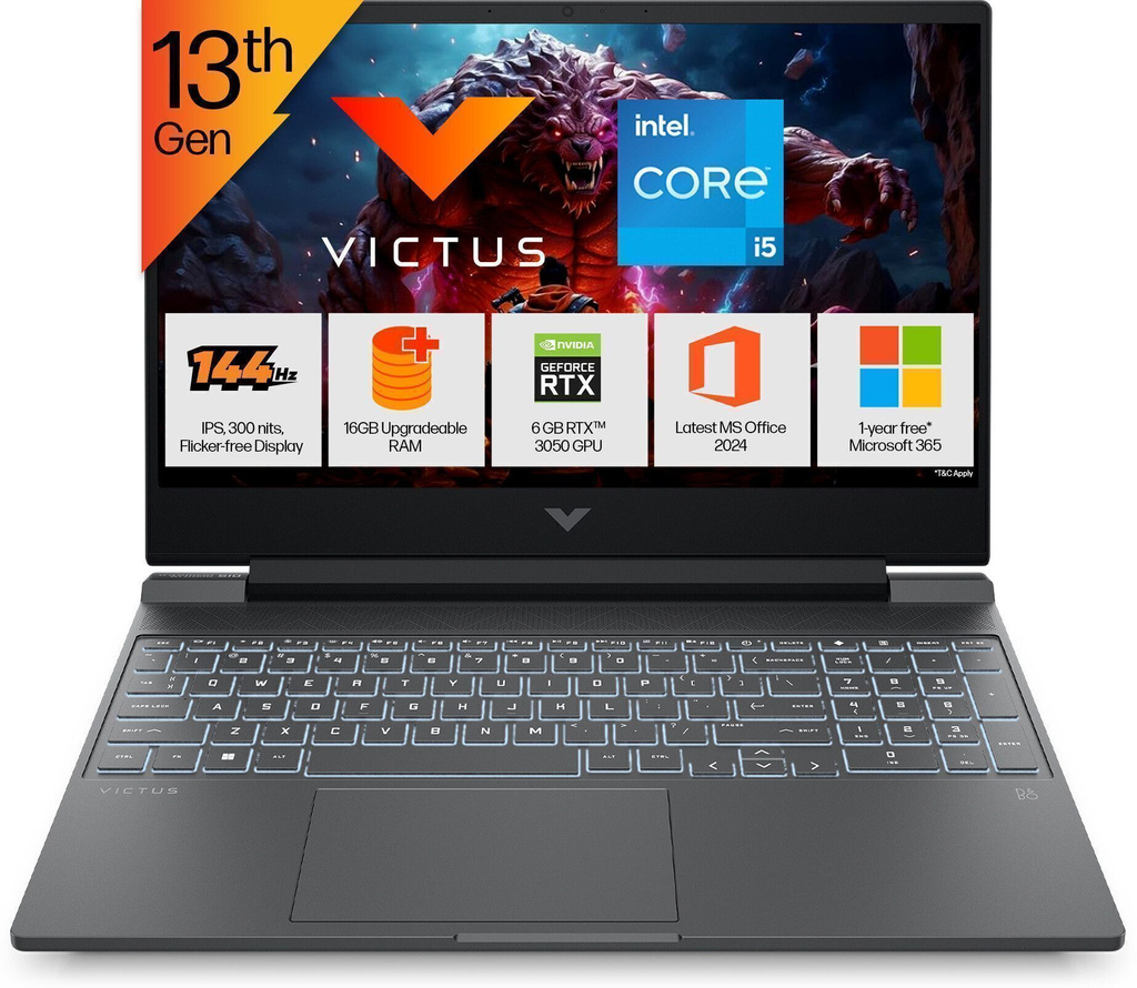 HP Victus Intel Core i5 13th Gen 13420H - (16 GB/512 GB SSD/Windows 11 Home/6 GB Graphics/NVIDIA GeForce RTX 3050/144 Hz) 15-fa2700TX Gaming Laptop