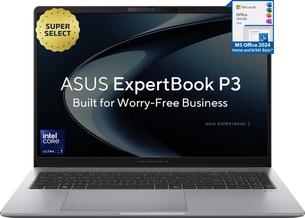 ASUS ExpertBook P3 AI PC with 1 Yr ADP Intel Core Ultra 7 255H - (16 GB/512 GB SSD/Windows 11 Home) P3606CCAP-MB1007WS Thin and Light Laptop
