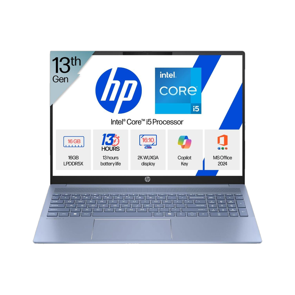 HP OmniBook 5(Previously Pavilion) Intel Core i5 13th Gen 1334U - (16 GB/512 GB SSD/Windows 11 Home) 16-ba1123TU Thin and Light Laptop