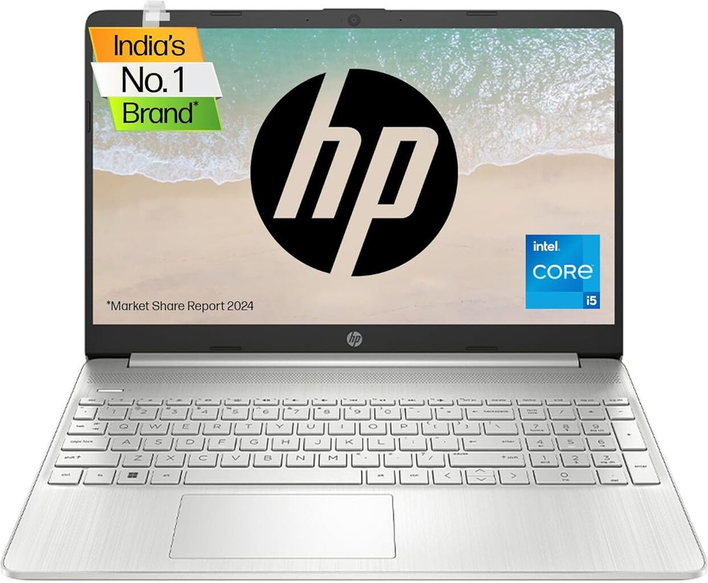 HP Intel Core i5 12th Gen - (16 GB/512 GB SSD/Windows 11 Home) 15S-FY5009TU Thin and Light Laptop (15.6 Inch, Silver, With MS Office)