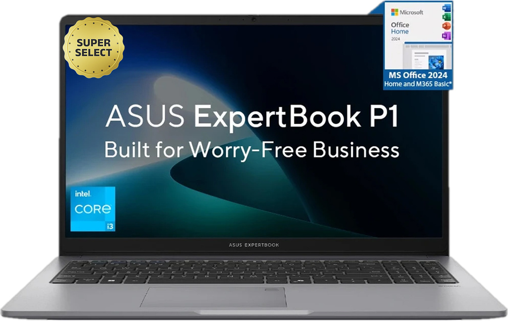 ASUS Expertbook P1 with 1 Yr ADP(i3 14th Gen) Intel Core 3 13th Gen 1315U - (16 GB/512 GB SSD/Windows 11 Home) P1503CVA-S71074WS Thin and Light Laptop (15.6 Inch, Misty Grey, 1.62 kg, With MS Office)