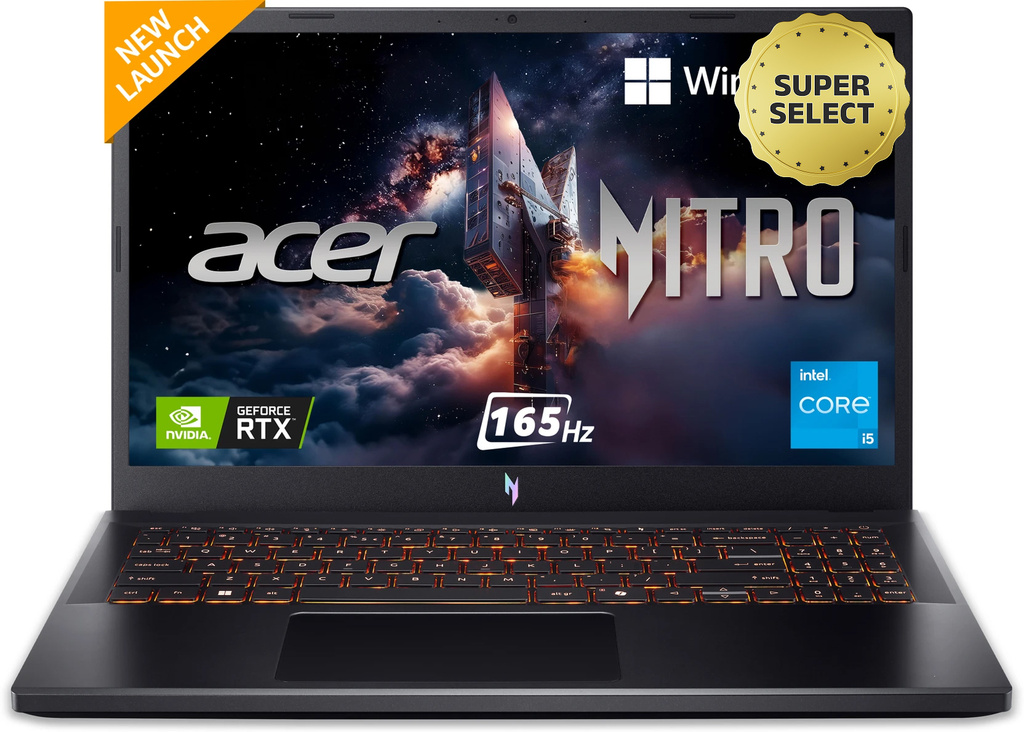 acer nitro v 15 intel core i5 13th gen 13420h 16 gb 512 gb ssd windows 11 home 8 graphics nvidia geforce rtx 5050 anv15 52 gaming laptop