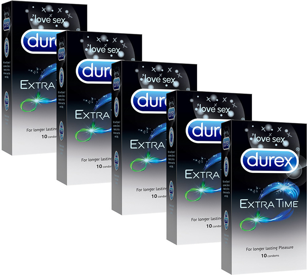 DUREX Extra Time� For Men, dotted with delay lubricant, Natural rubber latex Condom