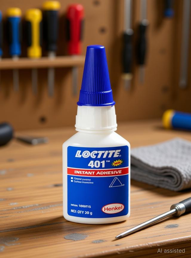 Henkel Loctite Loctite 401 Super Glue Instant Adhesive - Sticks Metal, Rubber, General Purpose. Adhesive