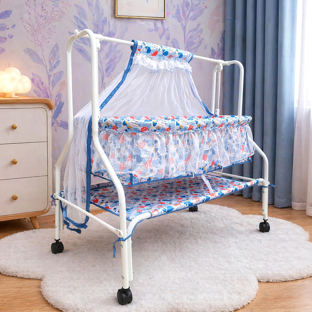 KIDDERY Kiddery Neptune Premium Baby Cradle Complete Set 0-10 Months Perfect Gift