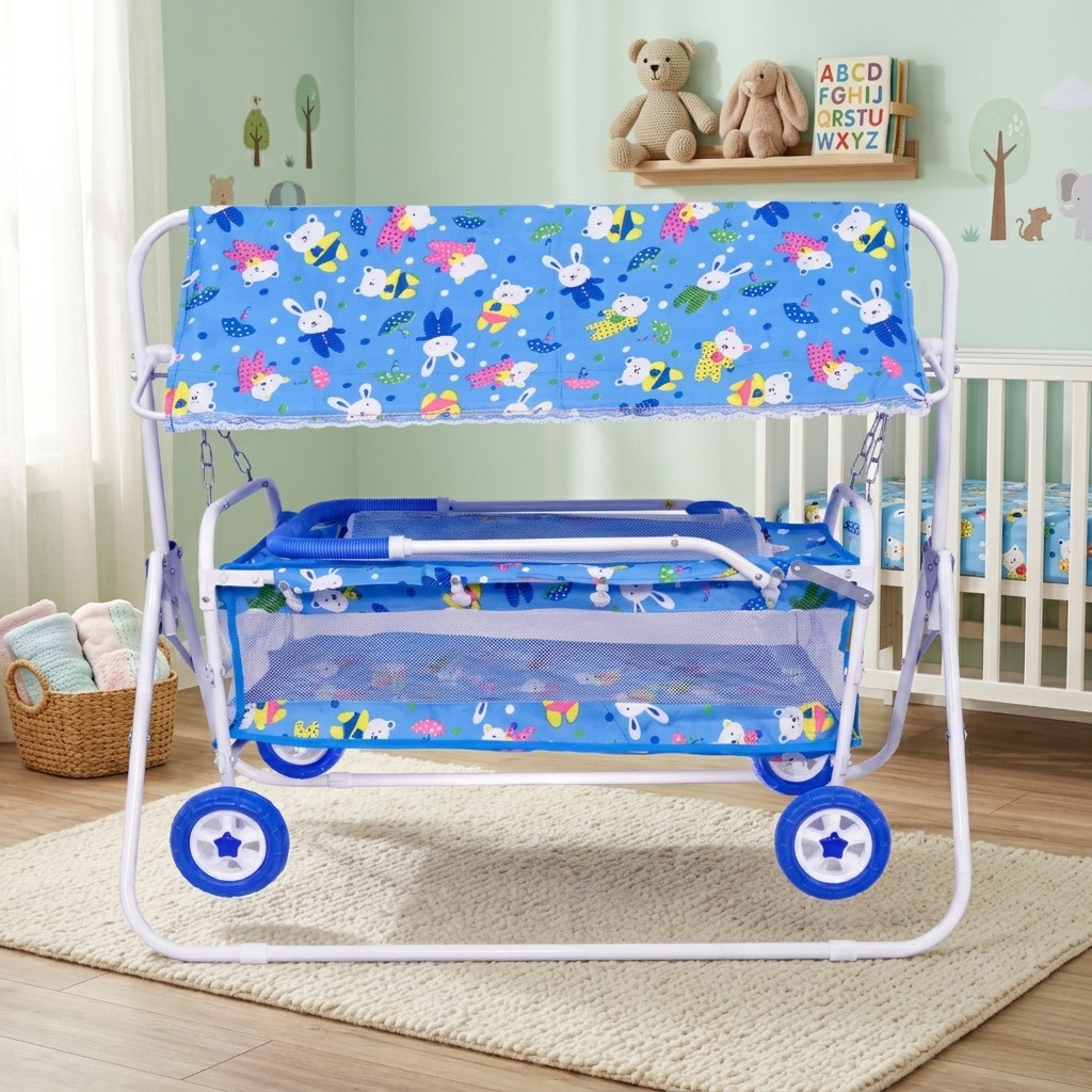 Avani MetroBuzz Baby Crib Cradle Bassinet Palna Jhula For 0 to 18 Months Baby
