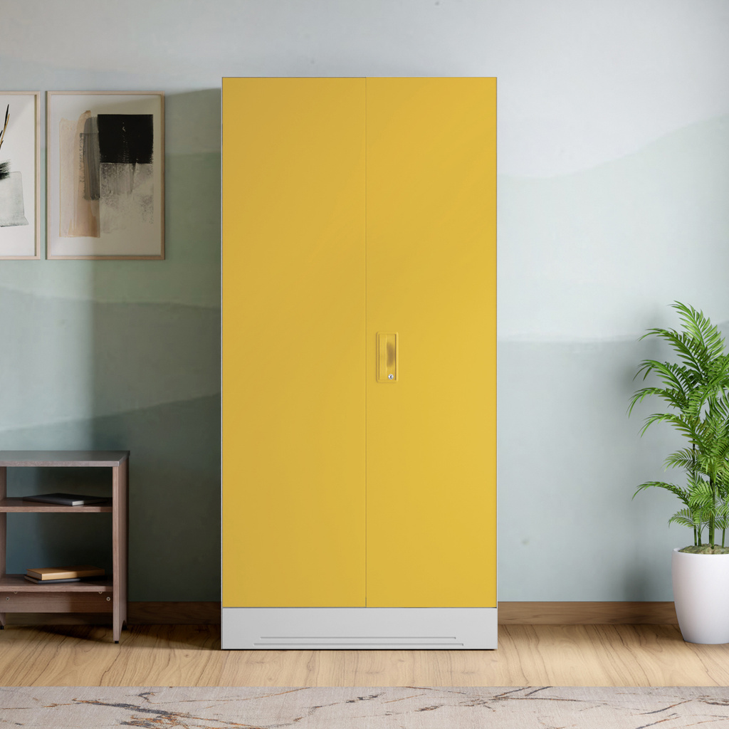 cupboard-almirah Metal Almirah (Finish Color - Calendula, Knock Down)