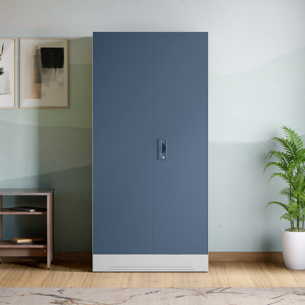 cupboard-almirah Metal Almirah (Finish Color - Blue Fusion, Knock Down)